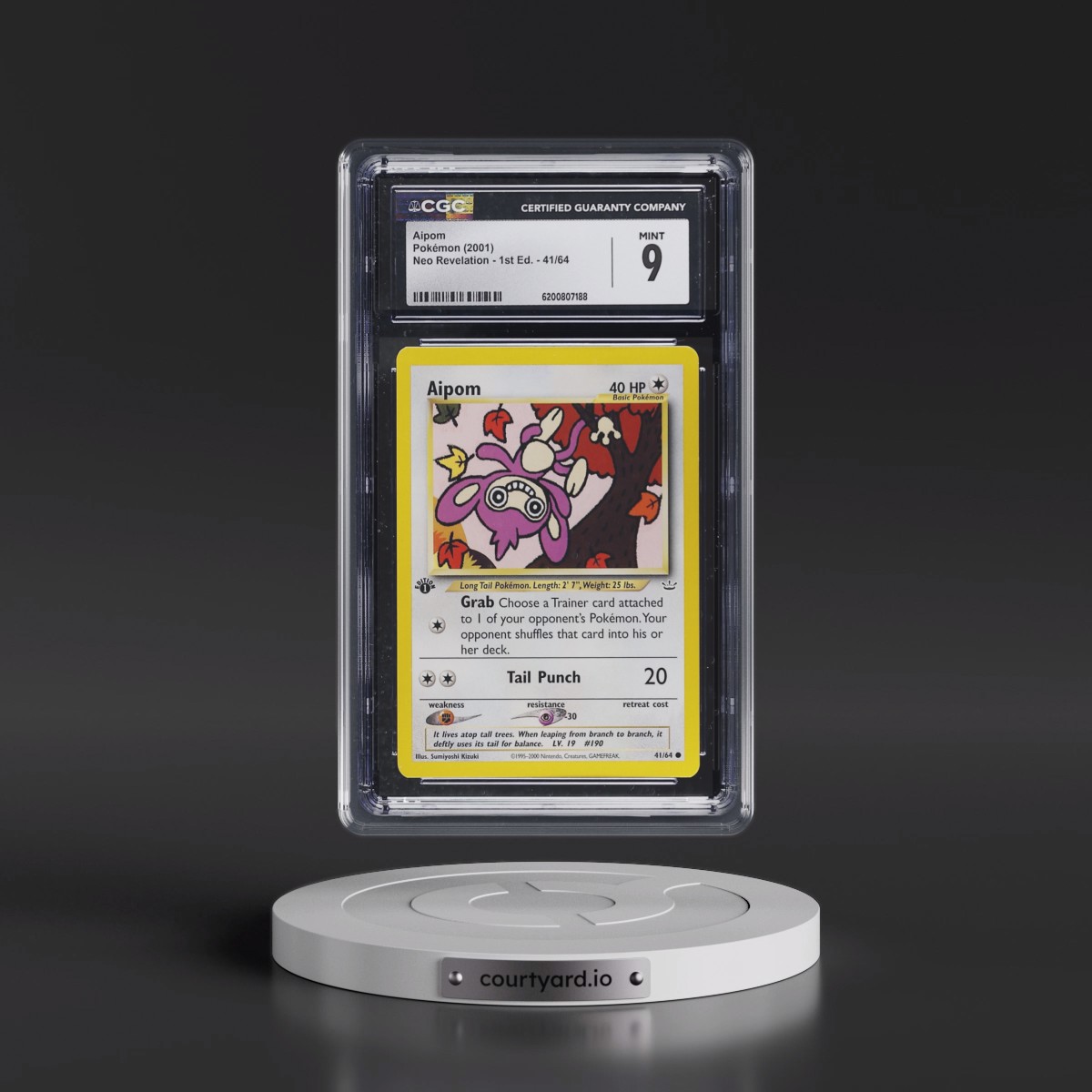 2001 Neo Revelation #41/64 Aipom - 1st Edition (CGC 9 MINT)