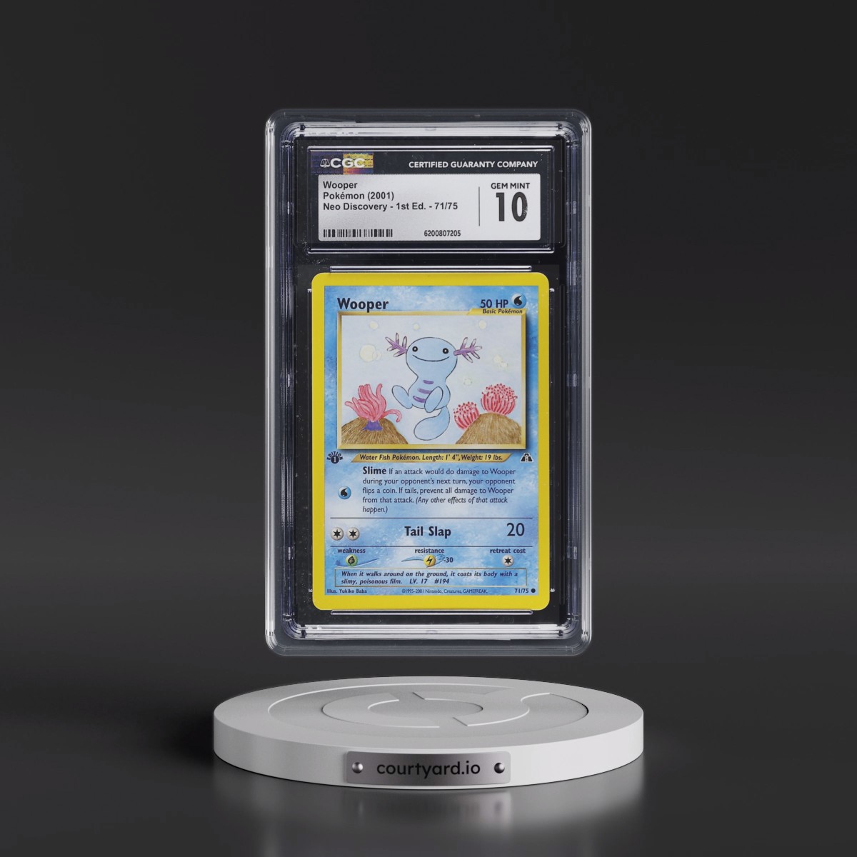 2001 Neo Discovery Wooper - 1st Edition #71/75 CGC 10