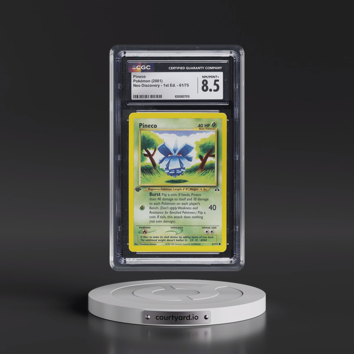 2001 Neo Discovery #61/75 Pineco - 1st Edition 1st Edition (CGC 8.5 NM-MT+)