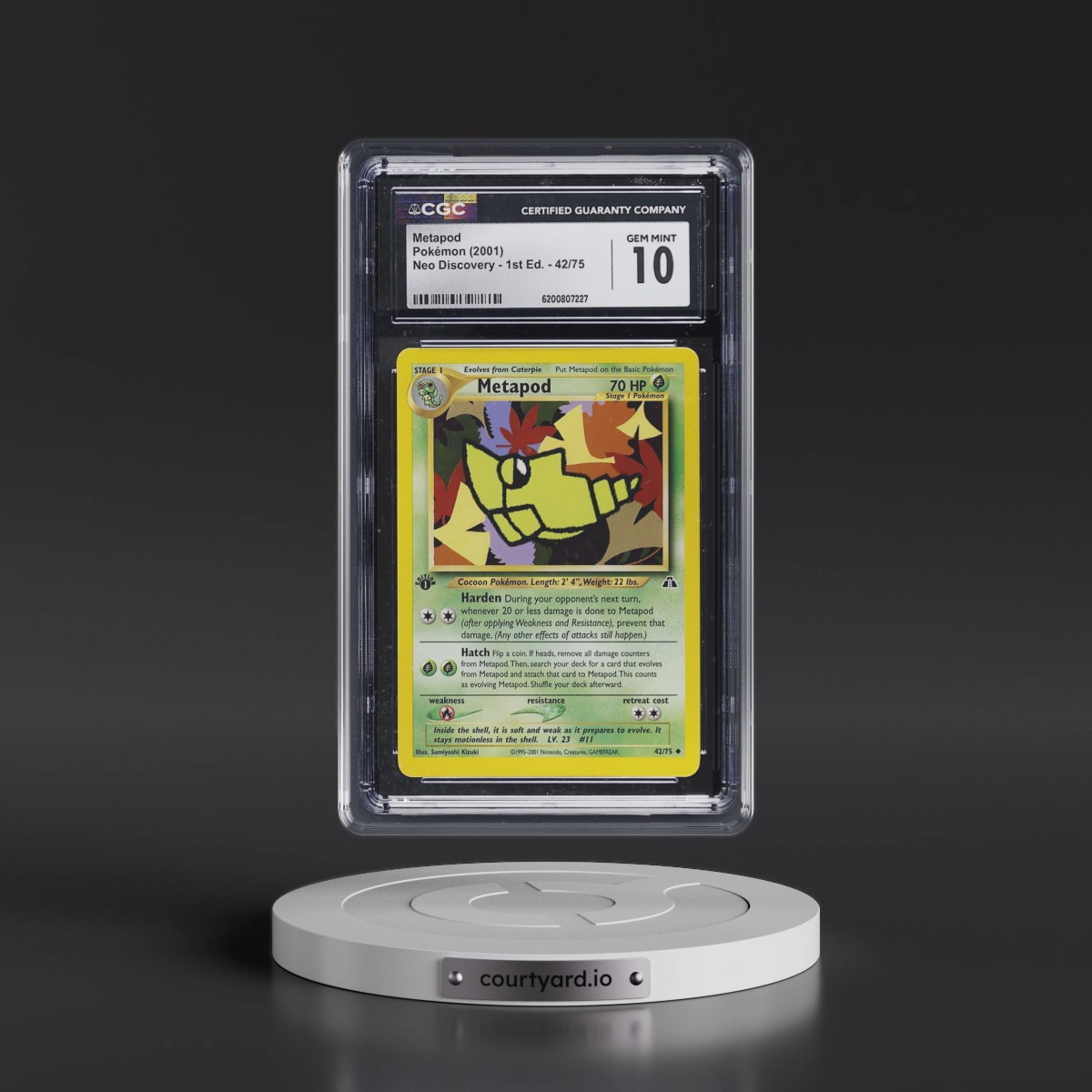 2001 Neo Discovery #42/75 Metapod - 1st Edition 1st Edition (CGC 10 GEM MINT)