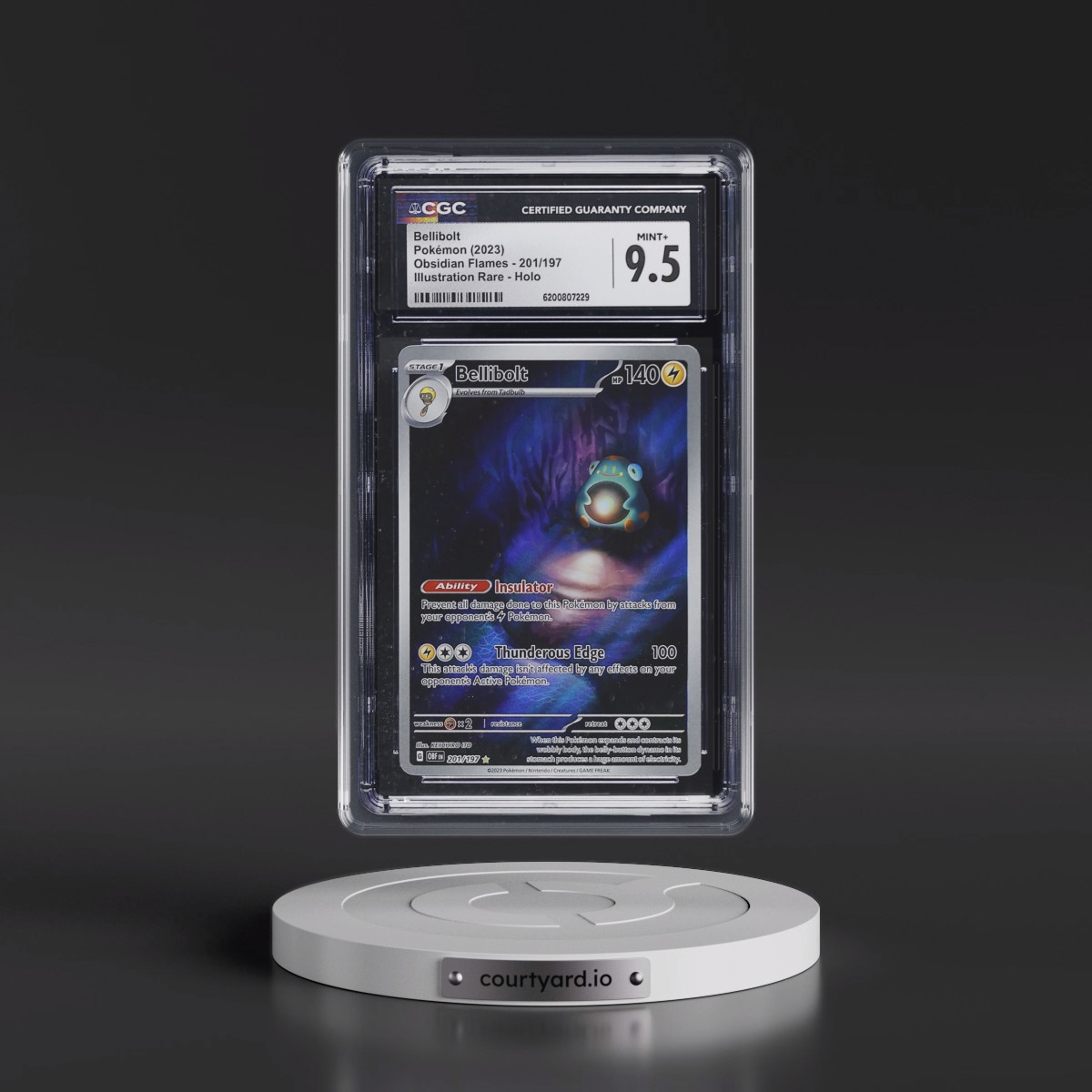 2023 Obsidian Flames - OBF EN #201/197 Bellibolt - Illustration Rare Holo (CGC 9.5 MINT+)