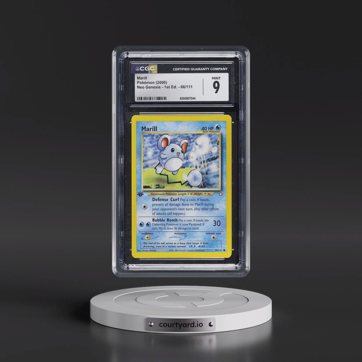 2000 Neo Genesis #66/111 Marill - 1st Edition (CGC 9 MINT)
