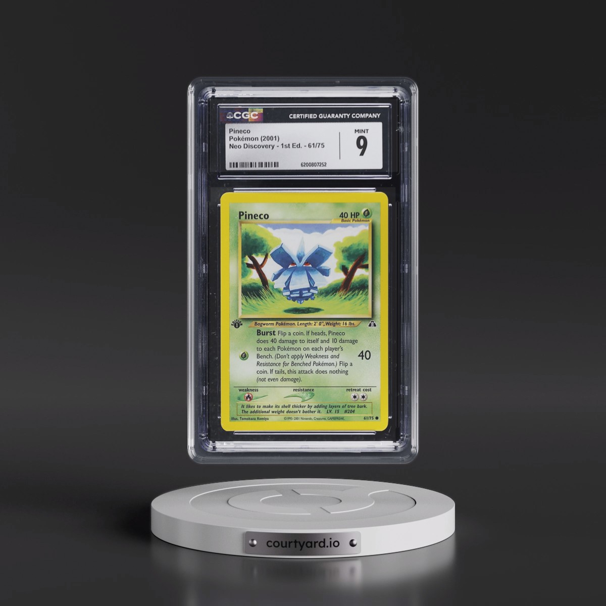 2001 Neo Discovery #61/75 Pineco - 1st Edition 1st Edition (CGC 9 MINT)