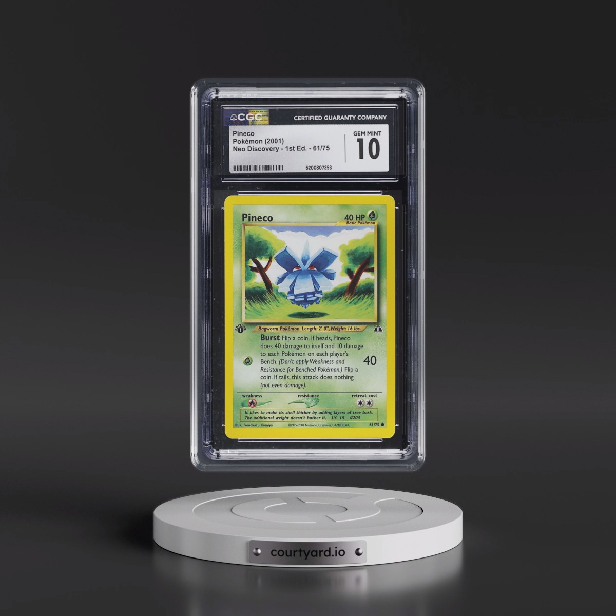 2001 Neo Discovery Pineco - 1st Edition #61/75 CGC 10