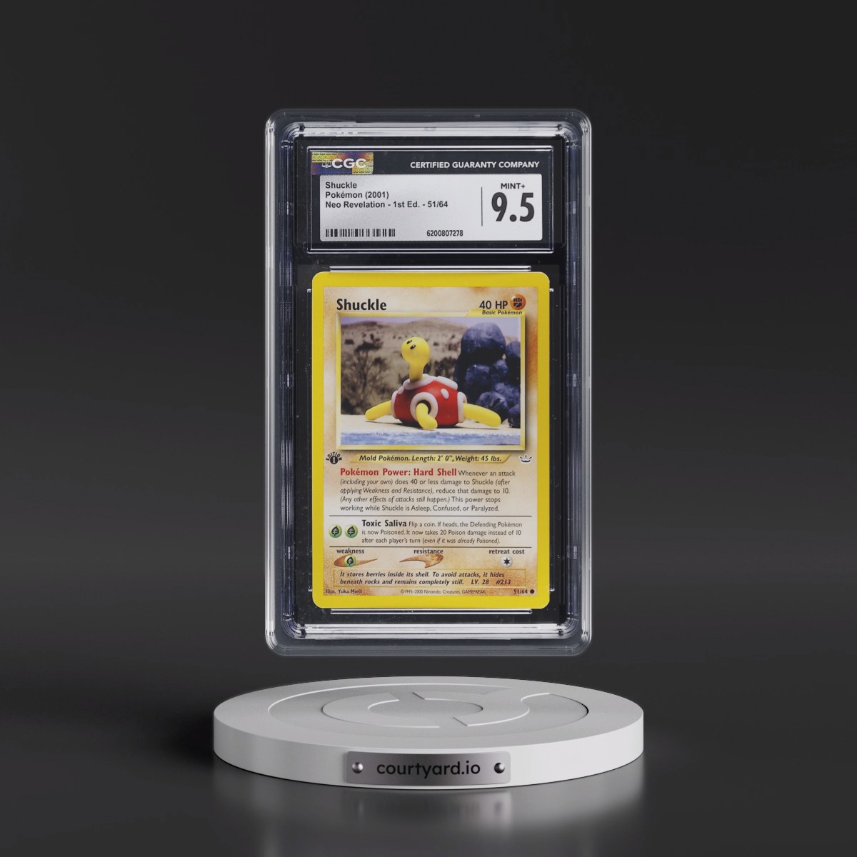 2001 Neo Revelation #51/64 Shuckle - 1st Edition (CGC 9.5 MINT+)