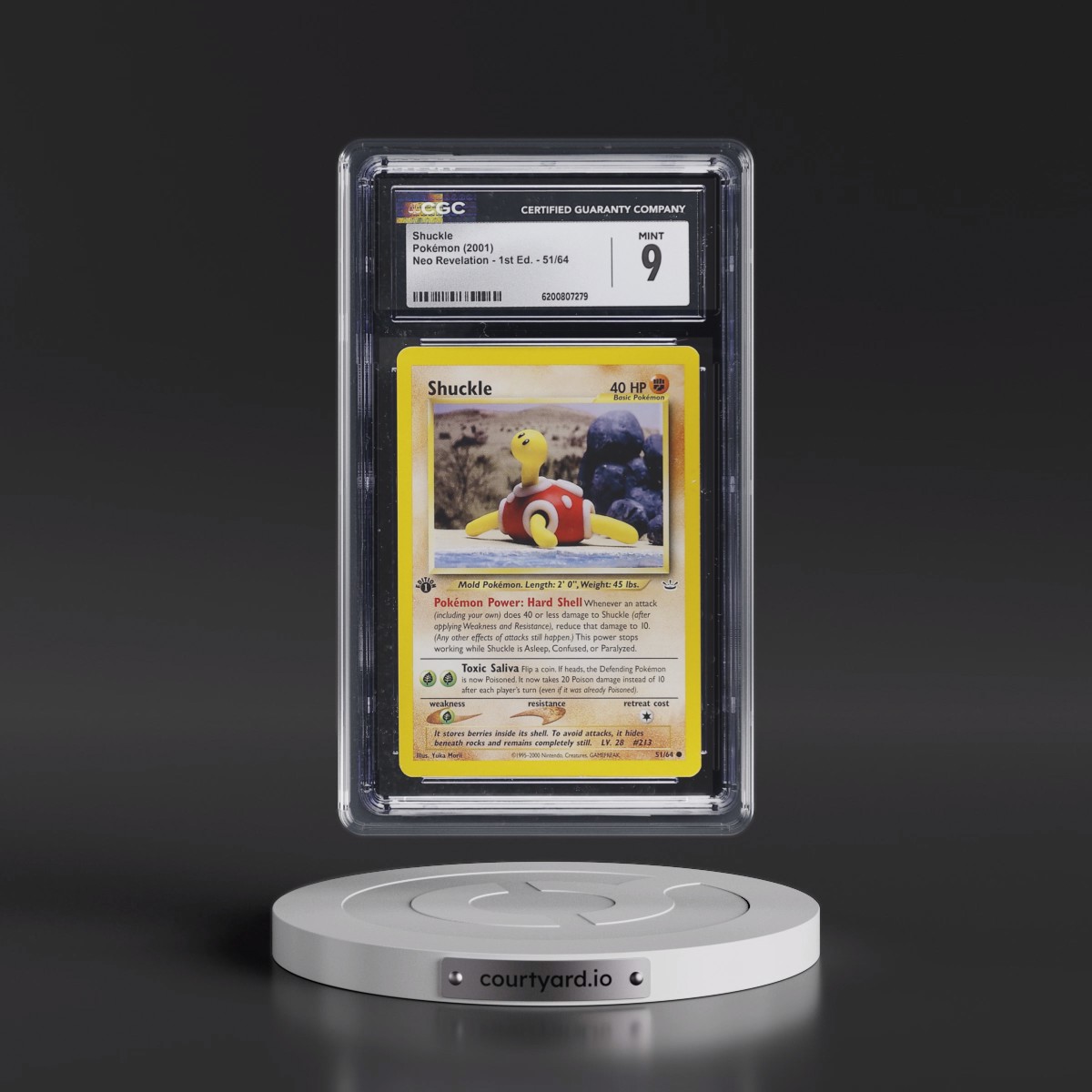 2001 Neo Revelation #51/64 Shuckle - 1st Edition (CGC 9 MINT)