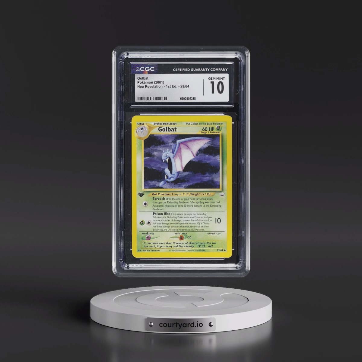 2001 Neo Revelation #29/64 Golbat - 1st Edition (CGC 10 GEM MINT)