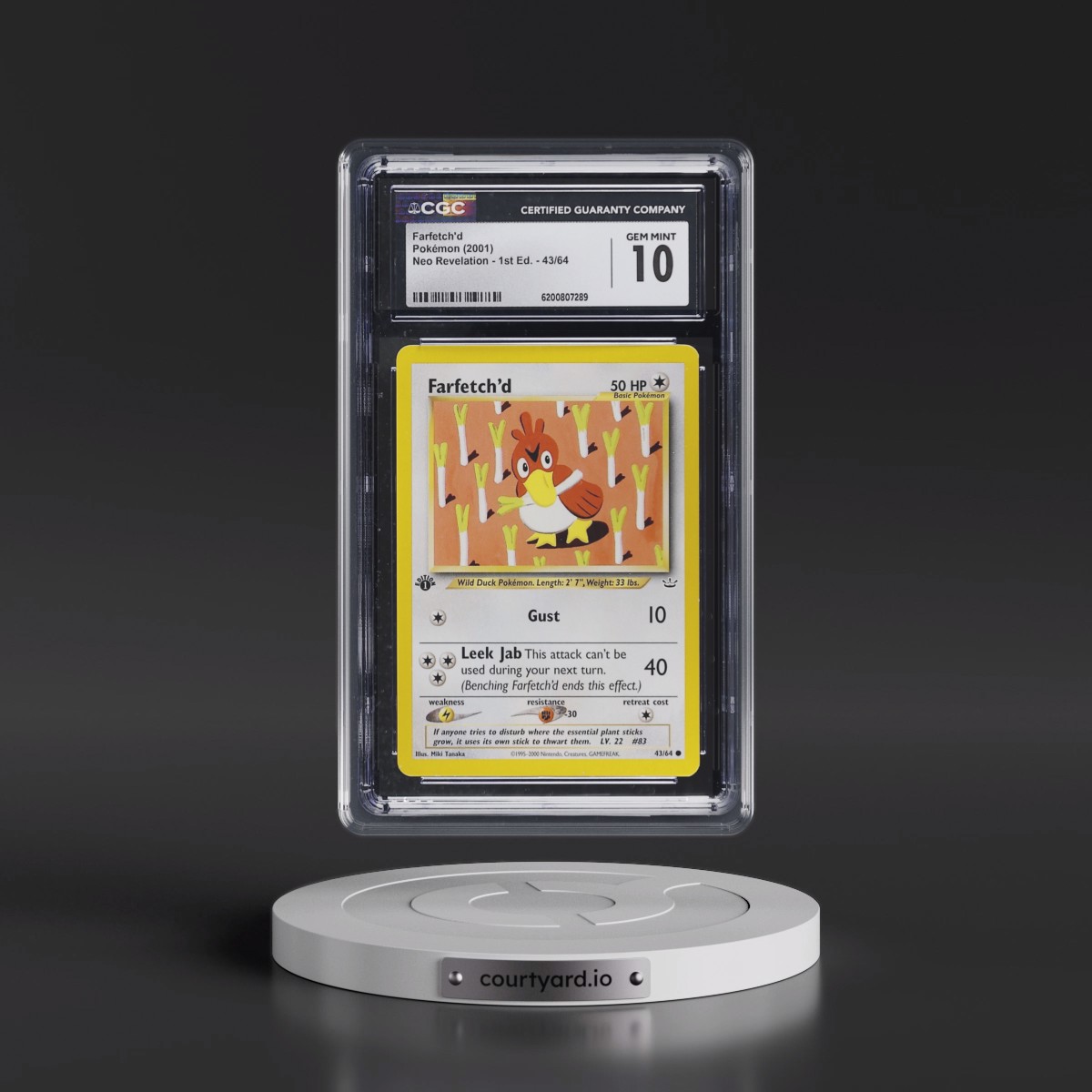 2001 Neo Revelation #43/64 Farfetch'd - 1st Edition (CGC 10 GEM MINT)