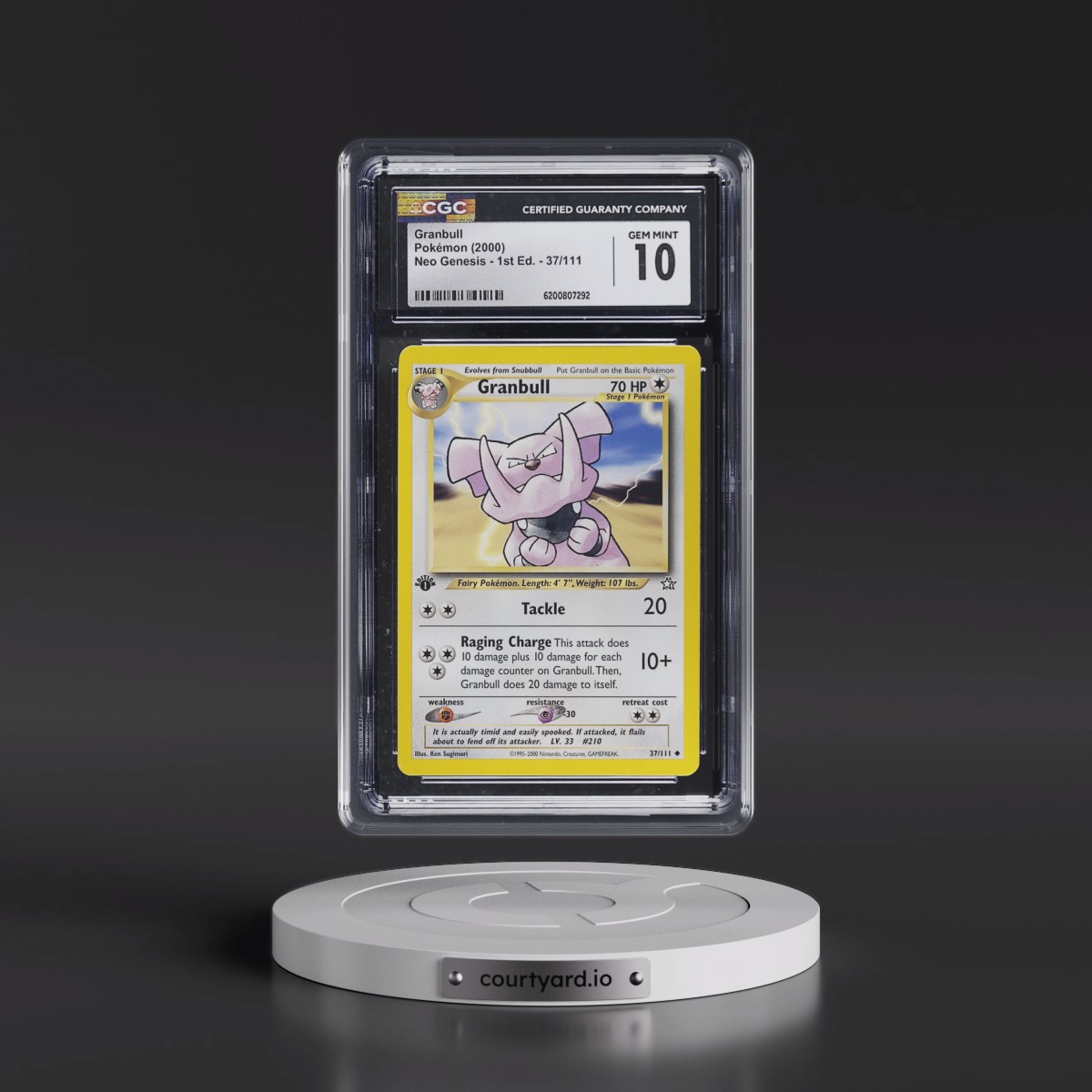 2000 Neo Genesis #37/111 Granbull - 1st Edition (CGC 10 GEM MINT)