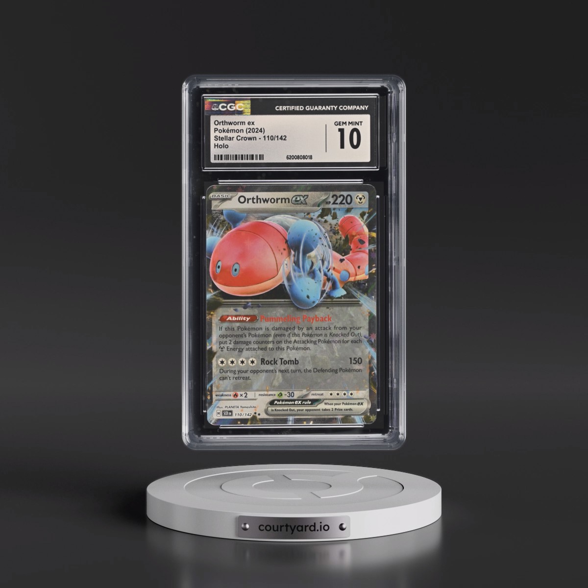 2024 Stellar Crown - SCR EN Orthworm ex - Holo #110/142 CGC 10