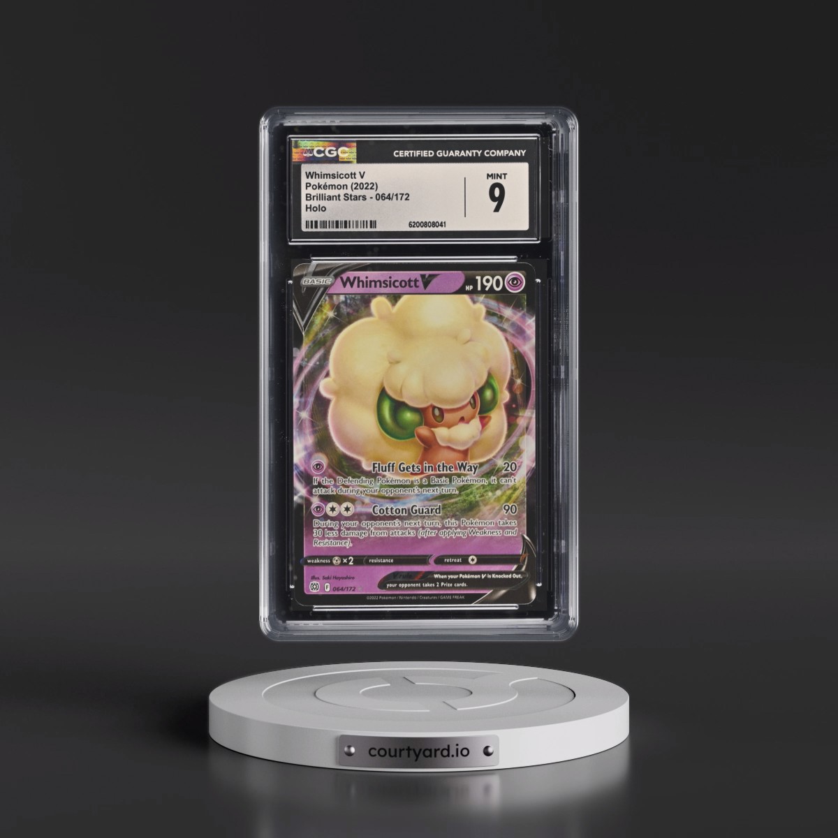 2022 Brilliant Stars Whimsicott V - Holo #064/172 CGC 9