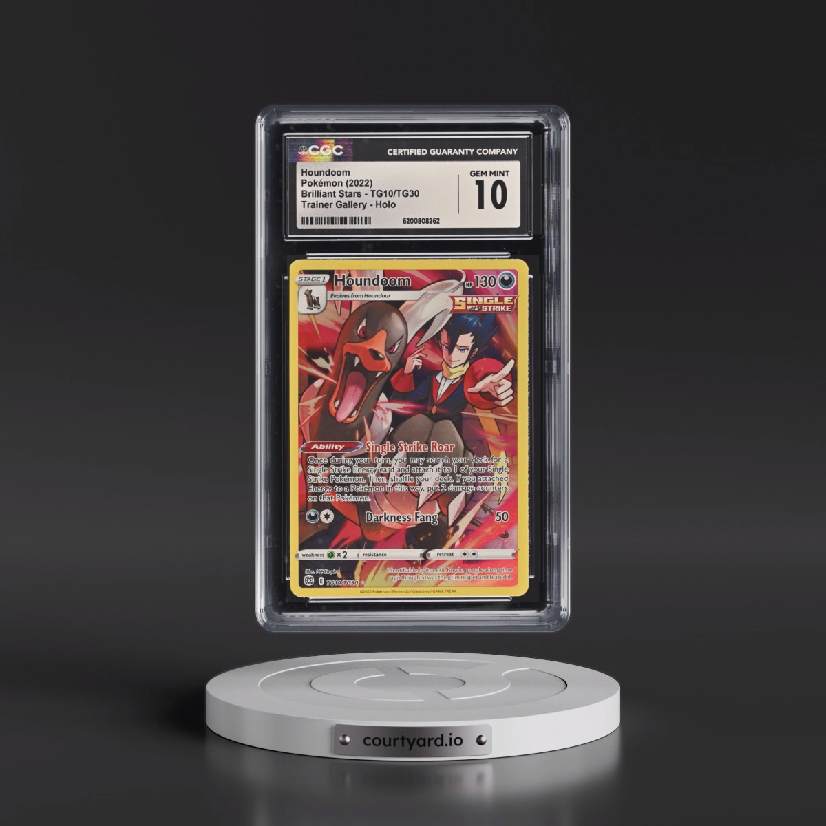 2022 Brilliant Stars #TG10/TG30 Houndoom - Trainer Gallery Holo (CGC 10 GEM MINT)