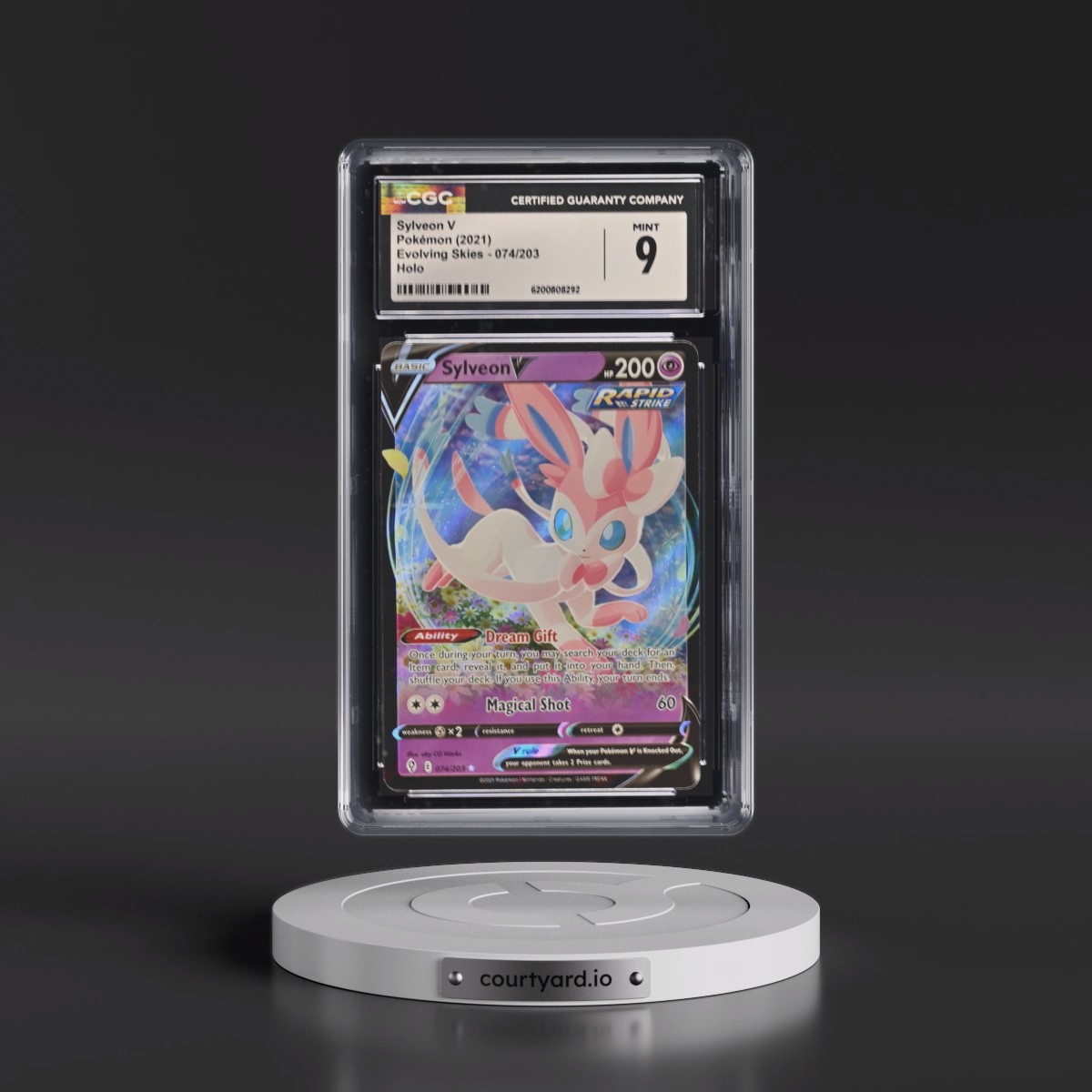 2021 Evolving Skies Sylveon V - Holo #074/203 CGC 9