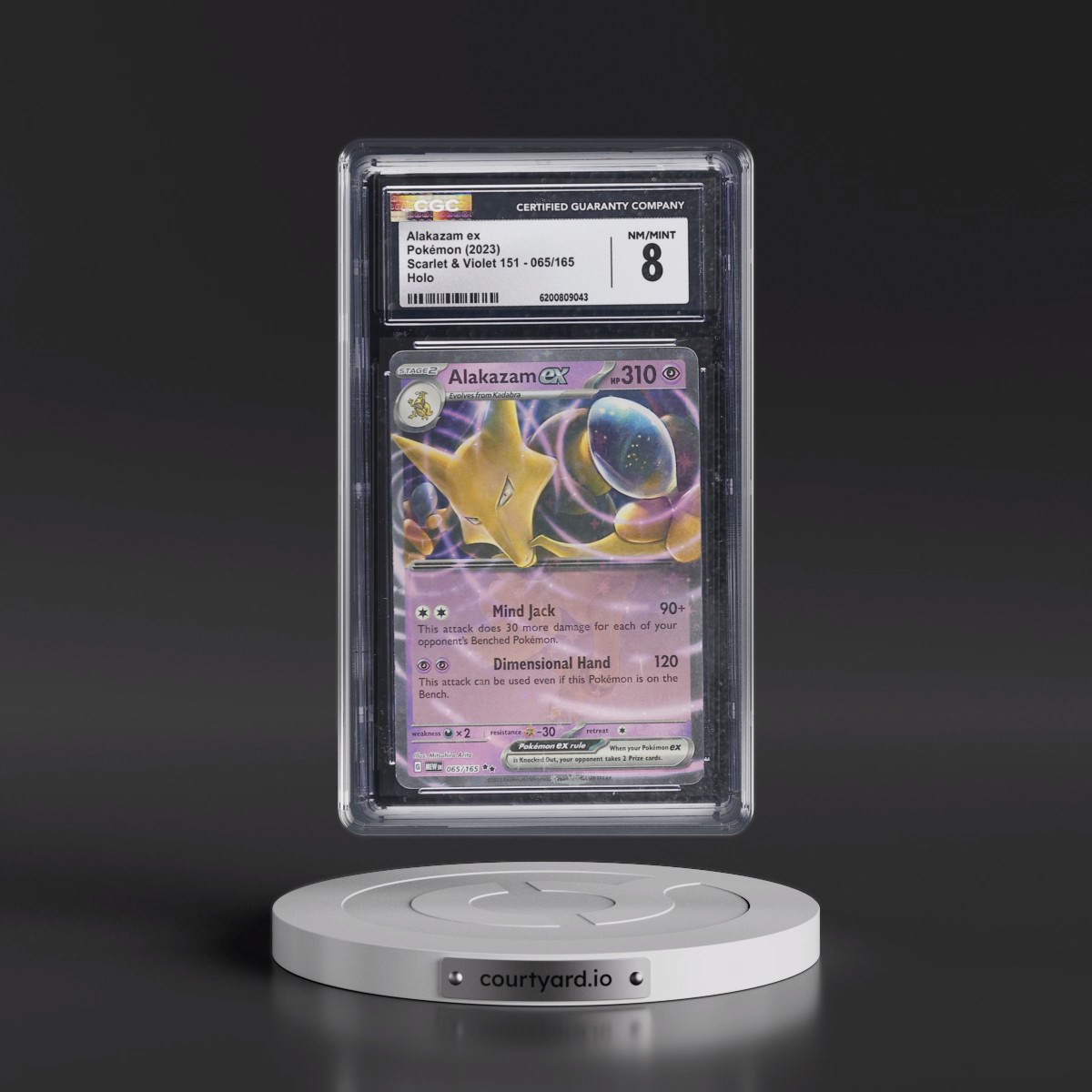 2023 Scarlet & Violet 151 - MEW EN Alakazam ex - Holo #065/165 CGC 8