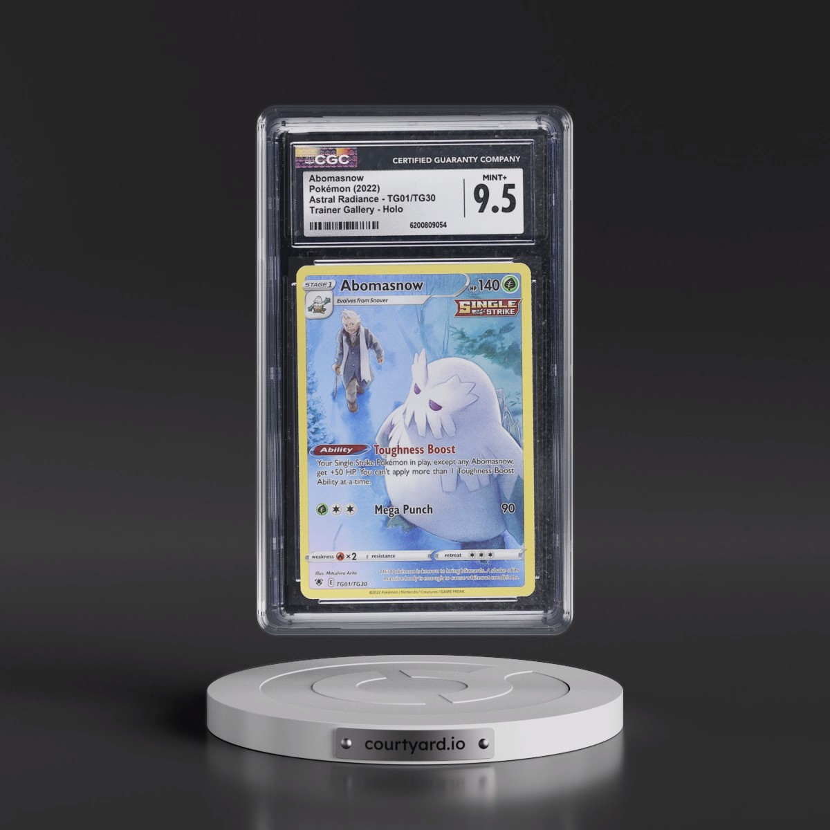 Astral Radiance Abomasnow - Trainer Gallery Holo #TG01/TG30 CGC 9.5