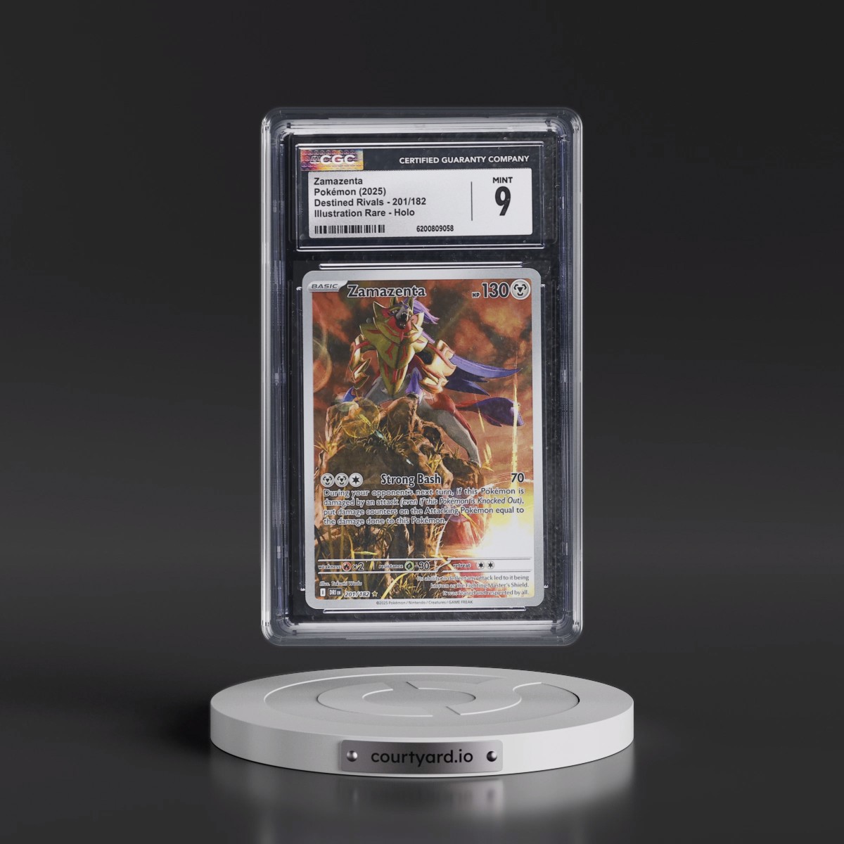 2025 Destined Rivals - DRI EN #201/182 Zamazenta - Illustration Rare Holo (CGC 9 MINT)