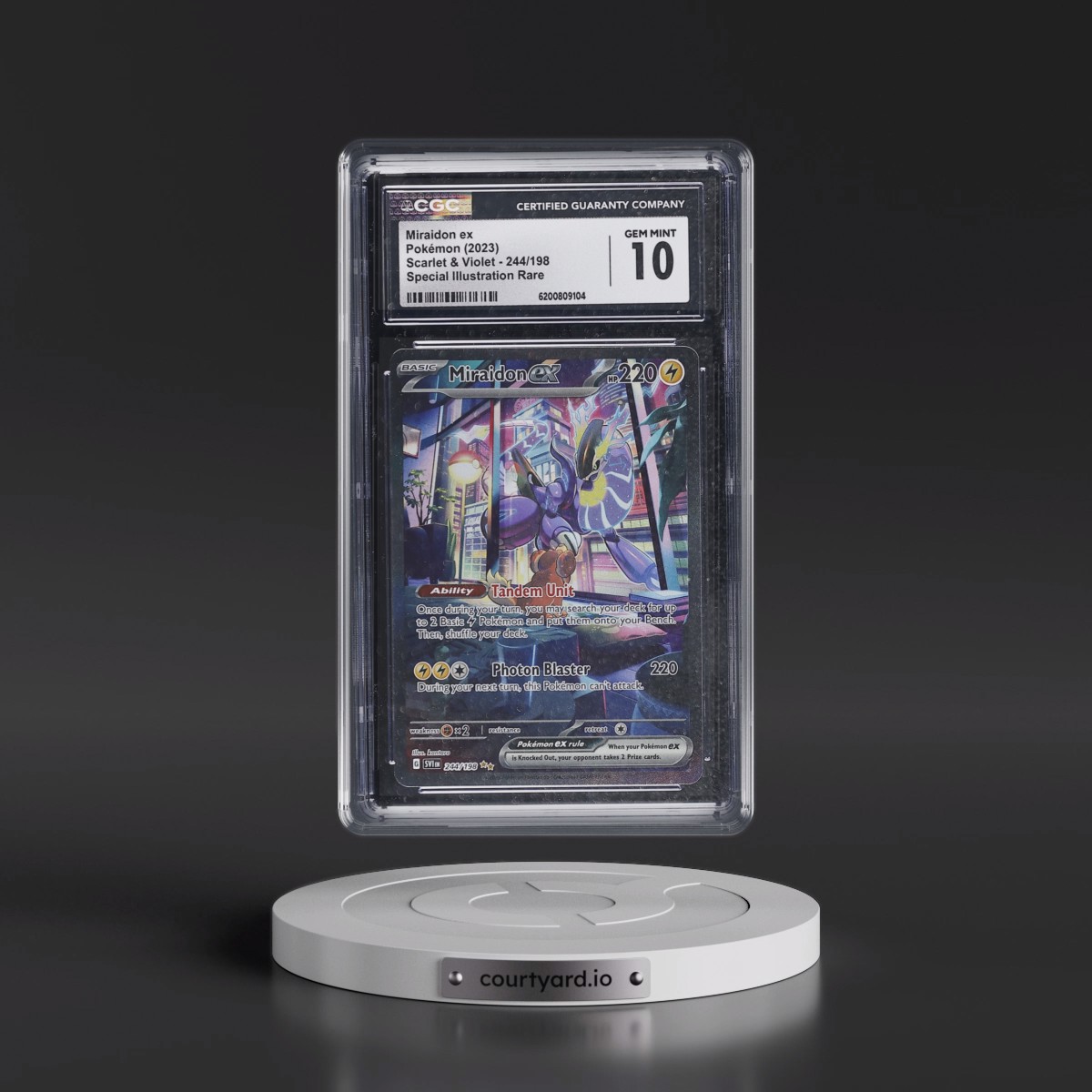 2023 Scarlet & Violet #244/198 Miraidon ex - Special Illustration Rare (Holo) (CGC 10 GEM MINT)