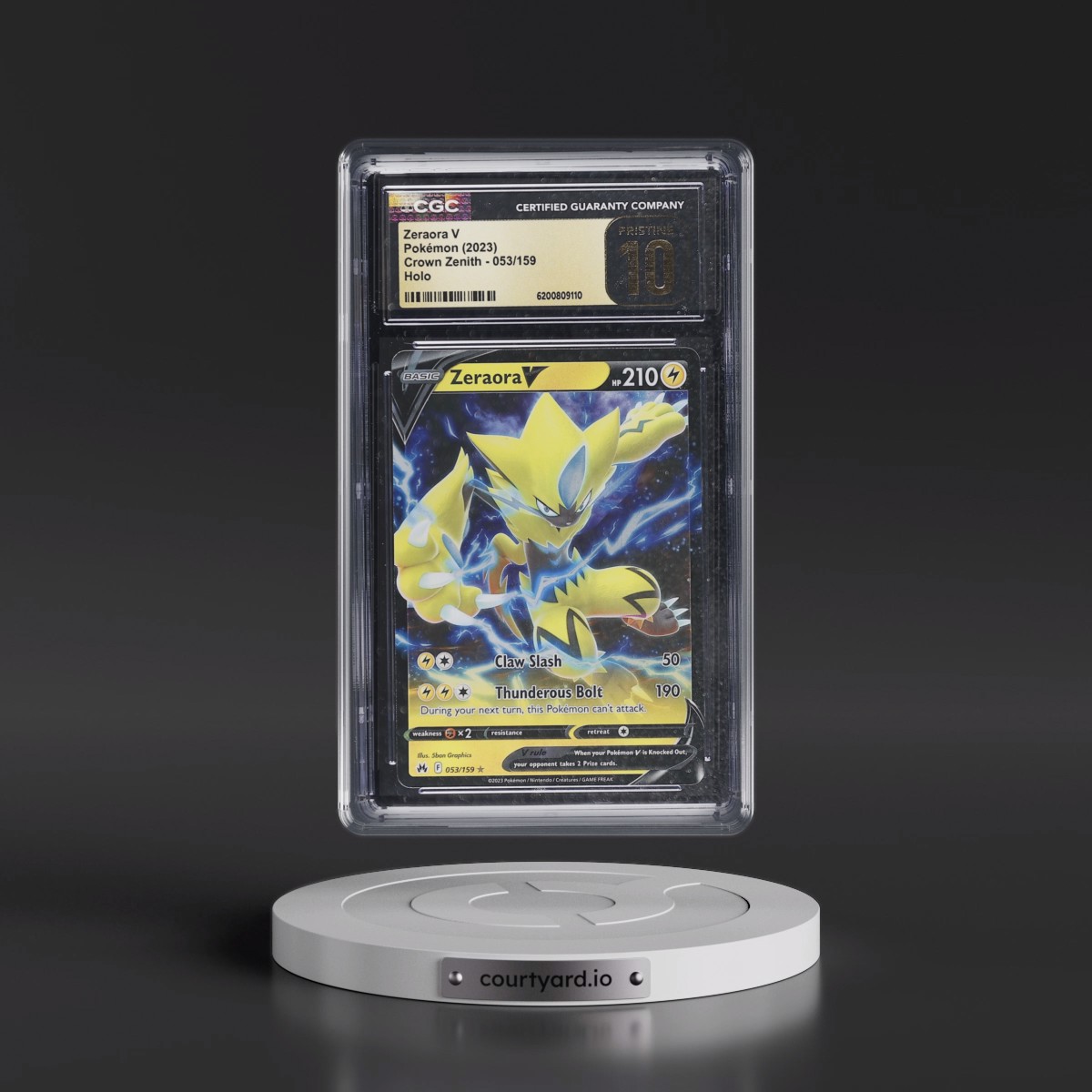 2023 Crown Zenith Zeraora V - Holo #053/159 CGC 10