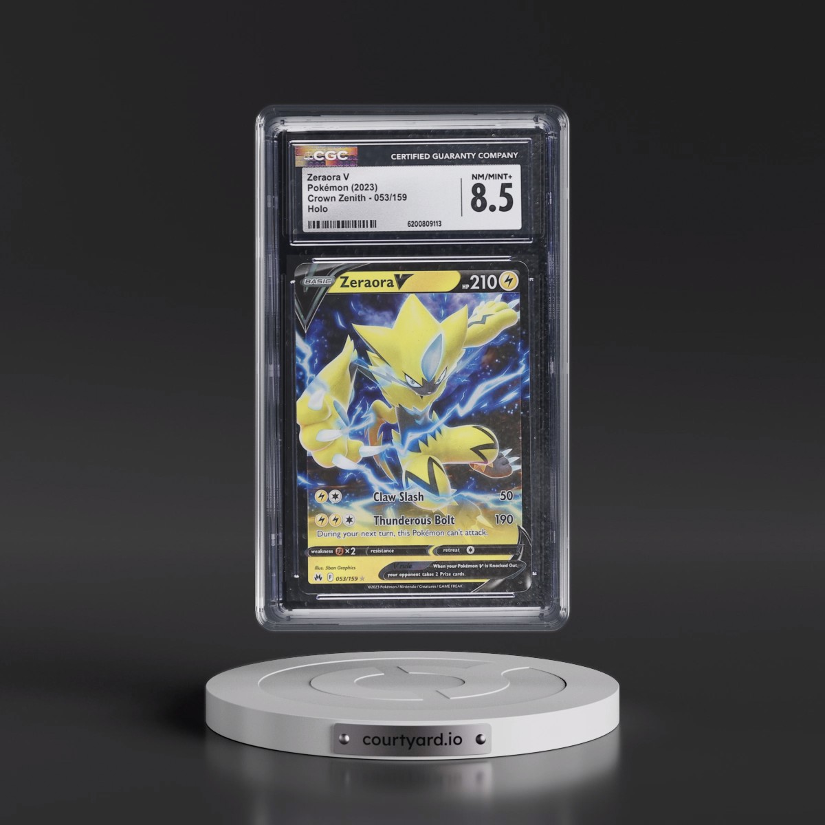 2023 Crown Zenith Zeraora V - Holo #053/159 CGC 8.5