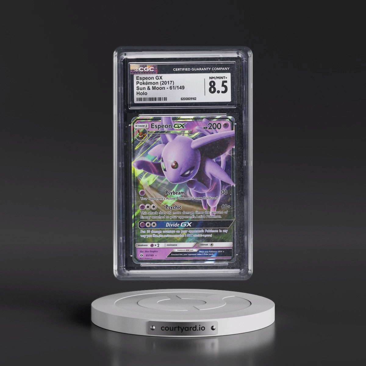2017 Sun & Moon Espeon GX - Holo #61/149 CGC 8.5