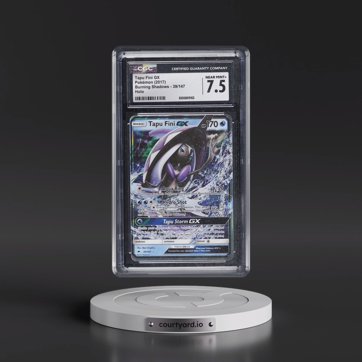 2017 Burning Shadows #39/147 Tapu Fini GX - Holo (CGC 7.5 NM+)