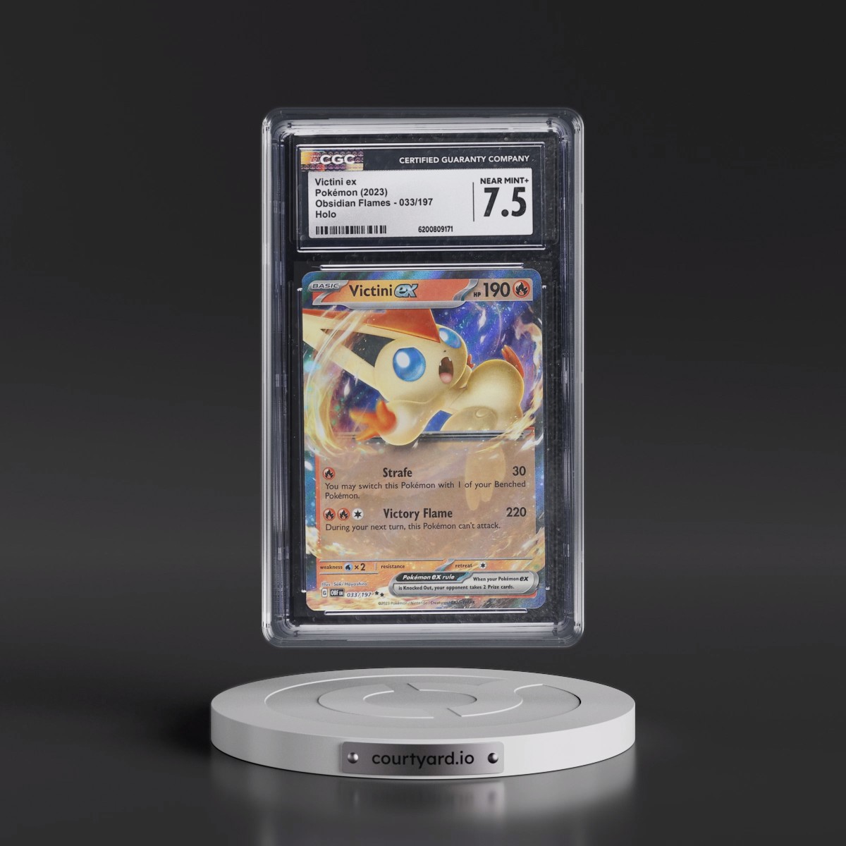 2023 Obsidian Flames - OBF EN #033/197 Victini ex - Holo (CGC 7.5 NM+)