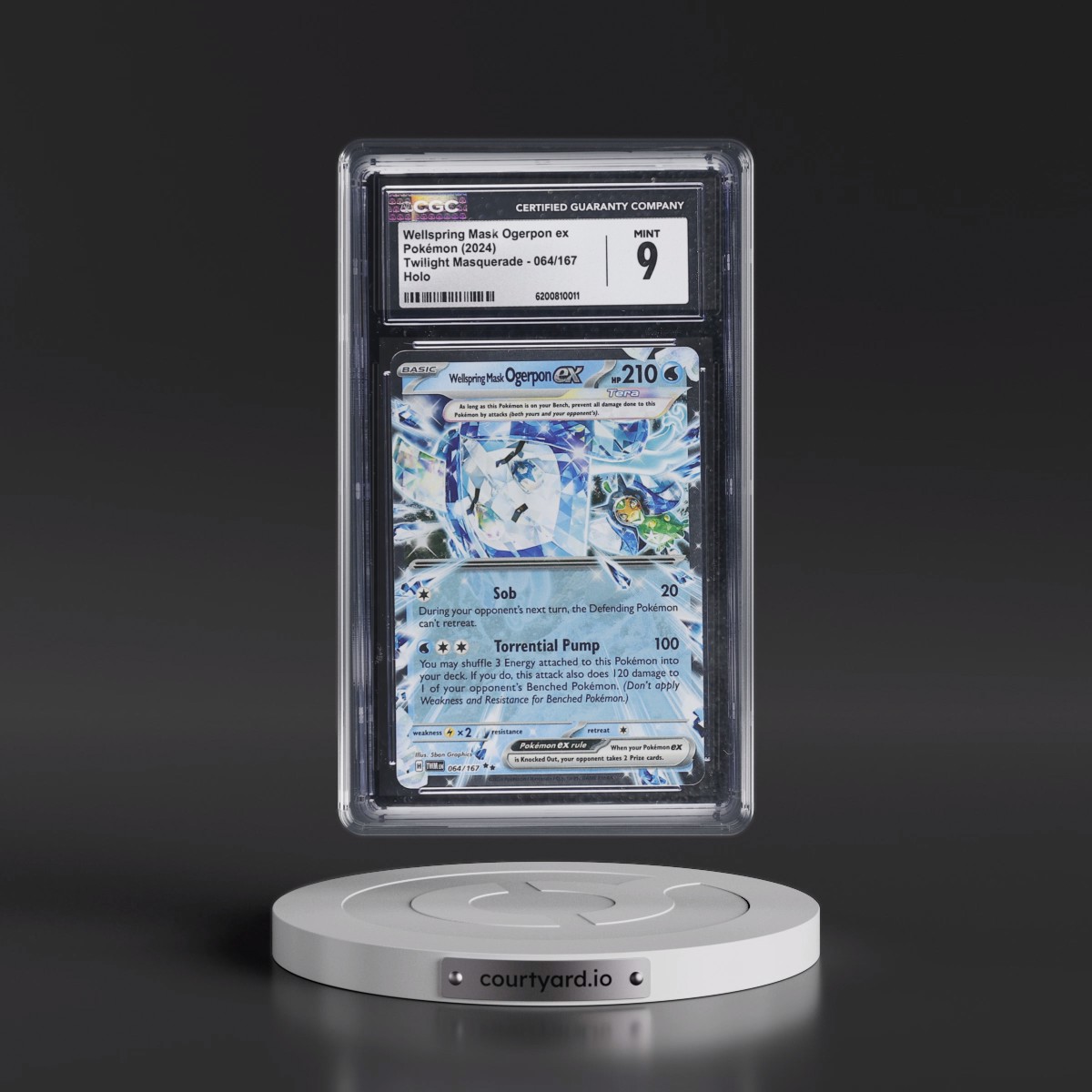 2024 Twilight Masquerade - TWM EN #064/167 Wellspring Mask Ogerpon ex - Holo (CGC 9 MINT)
