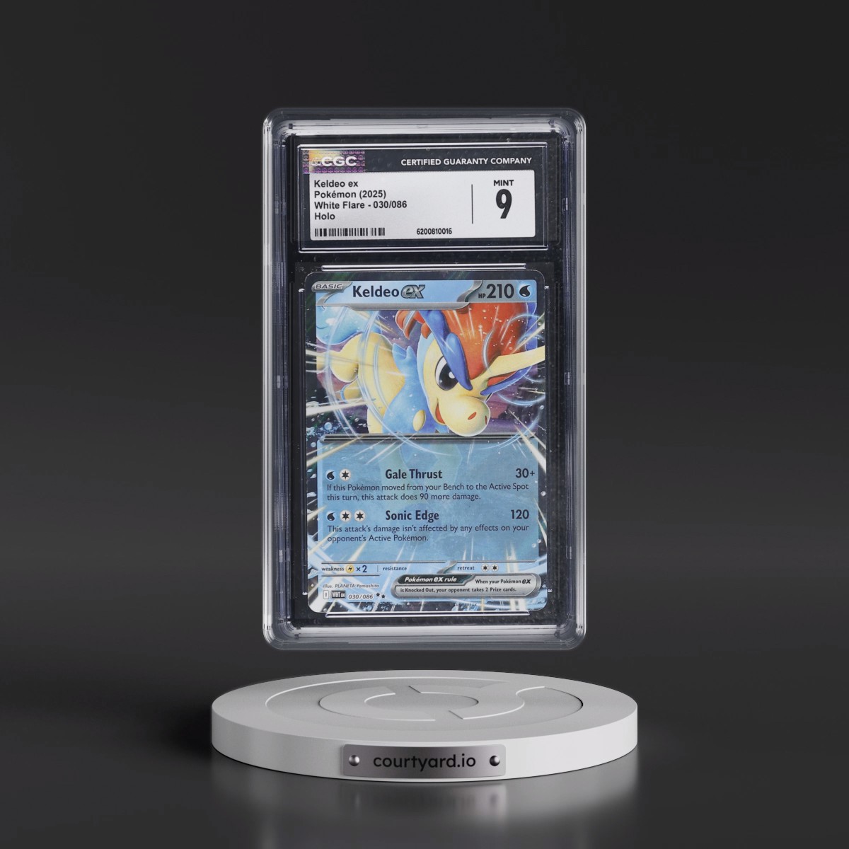 2025 White Flare - WHT EN #030/086 Keldeo ex - Holo (CGC 9 MINT)