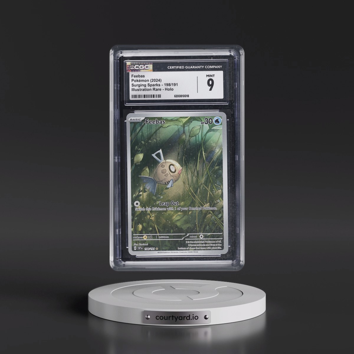 2024 Surging Sparks - SSP EN #198/191 Feebas - Illustration Rare Holo (CGC 9 MINT)