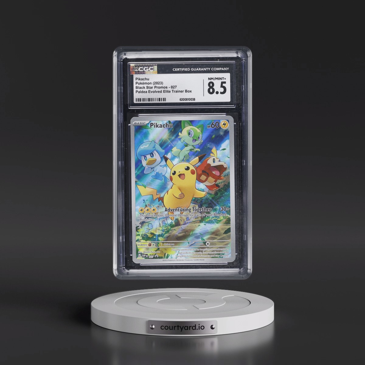 2023 Black Star Promos - Scarlet & Violet SVPEN #027 Pikachu - Paldea Evolved Elite Trainer Box (Holo) (CGC 8.5 NM-MT+)