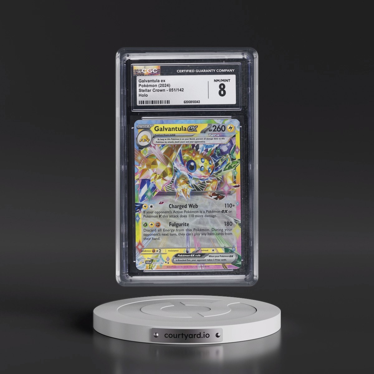 2024 Stellar Crown - SCR EN Galvantula ex - Holo #051/142 CGC 8