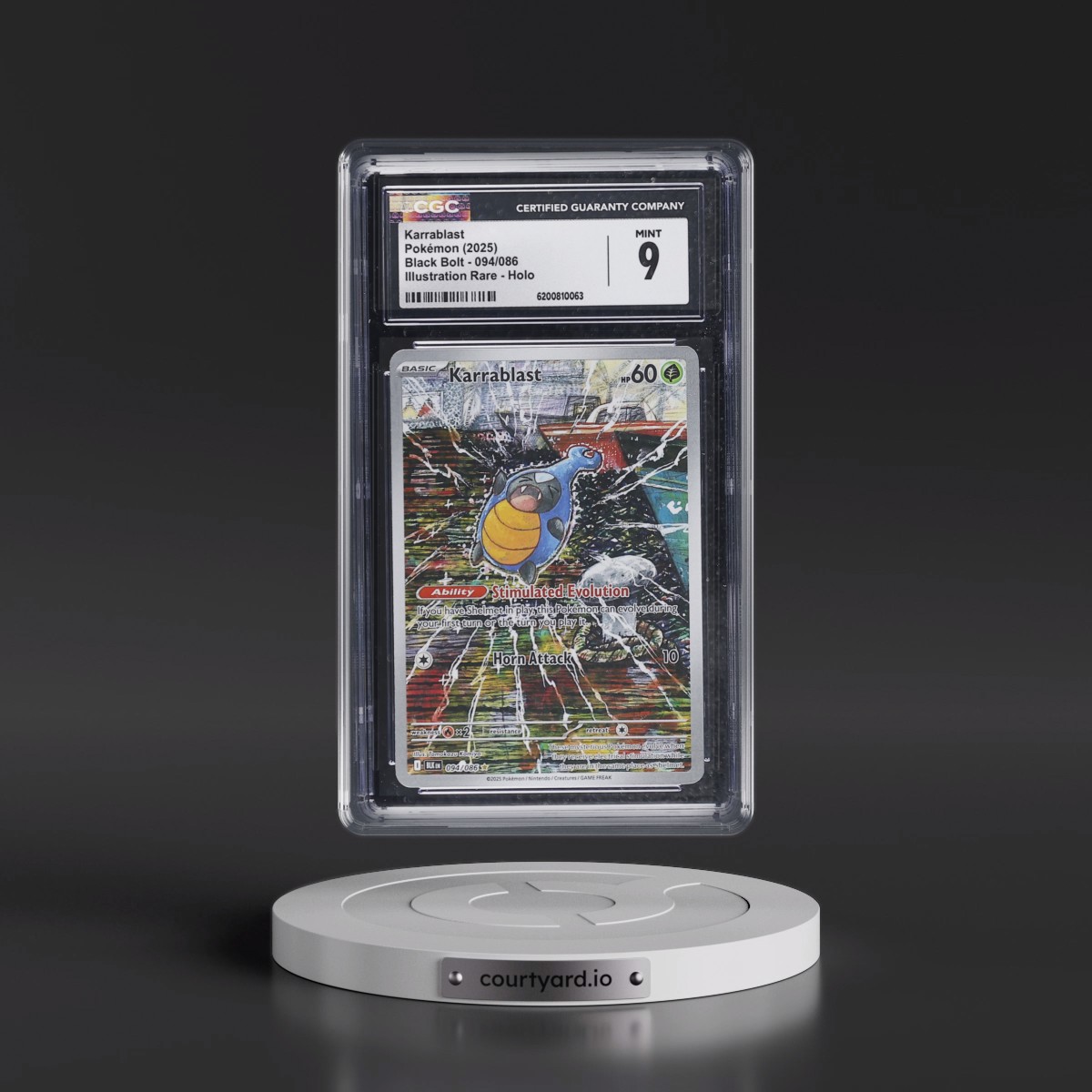 2025 Black Bolt - BLK EN Karrablast - Illustration Rare Holo #094/086 CGC 9