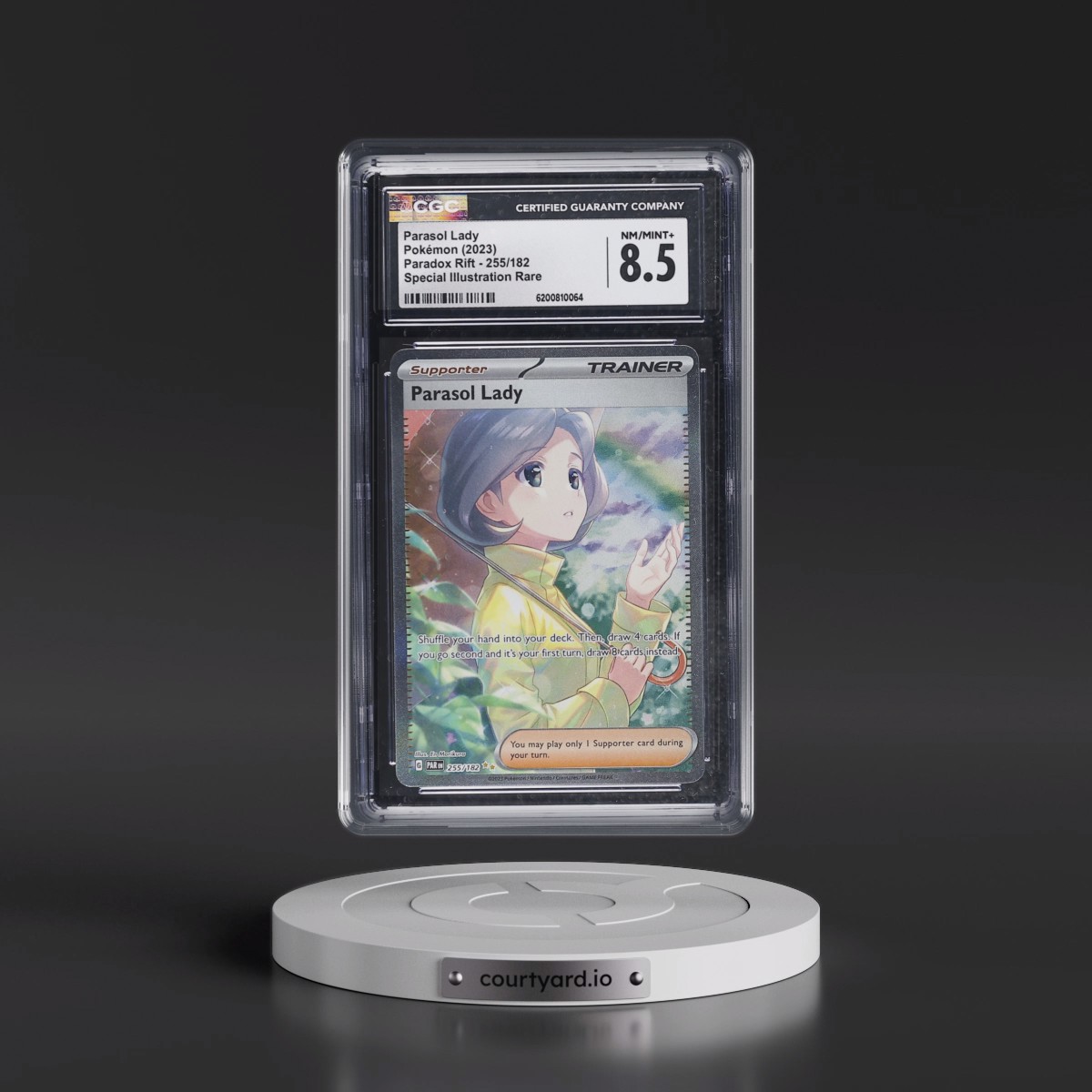 2023 Paradox Rift - PAR EN #255/182 Parasol Lady - Special Illustration Rare (Holo) (CGC 8.5 NM-MT+)