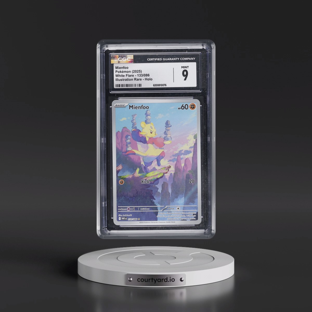 2025 White Flare - WHT EN #133/086 Mienfoo - Illustration Rare Holo (CGC 9 MINT)