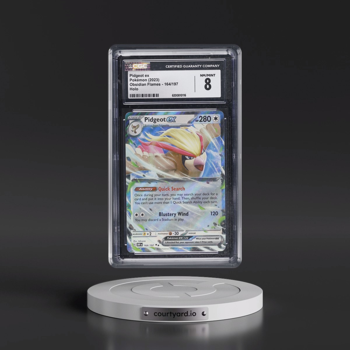 2023 Obsidian Flames - OBF EN Pidgeot ex - Holo #164/197 CGC 8