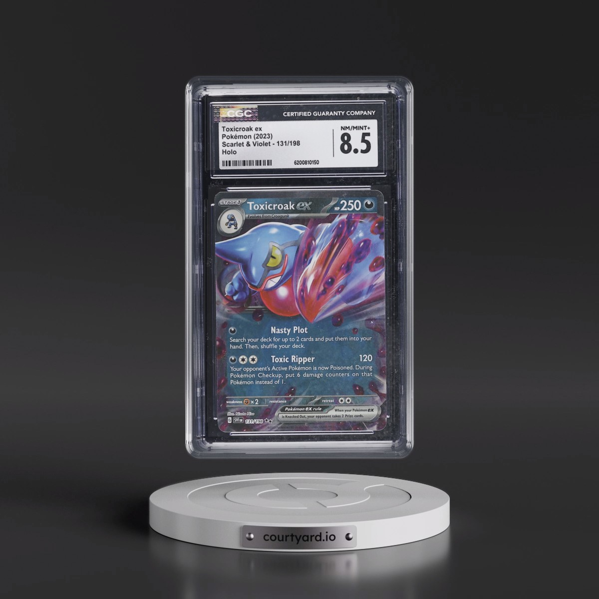 2023 Scarlet & Violet #131/198 Toxicroak ex - Holo (CGC 8.5 NM-MT+)