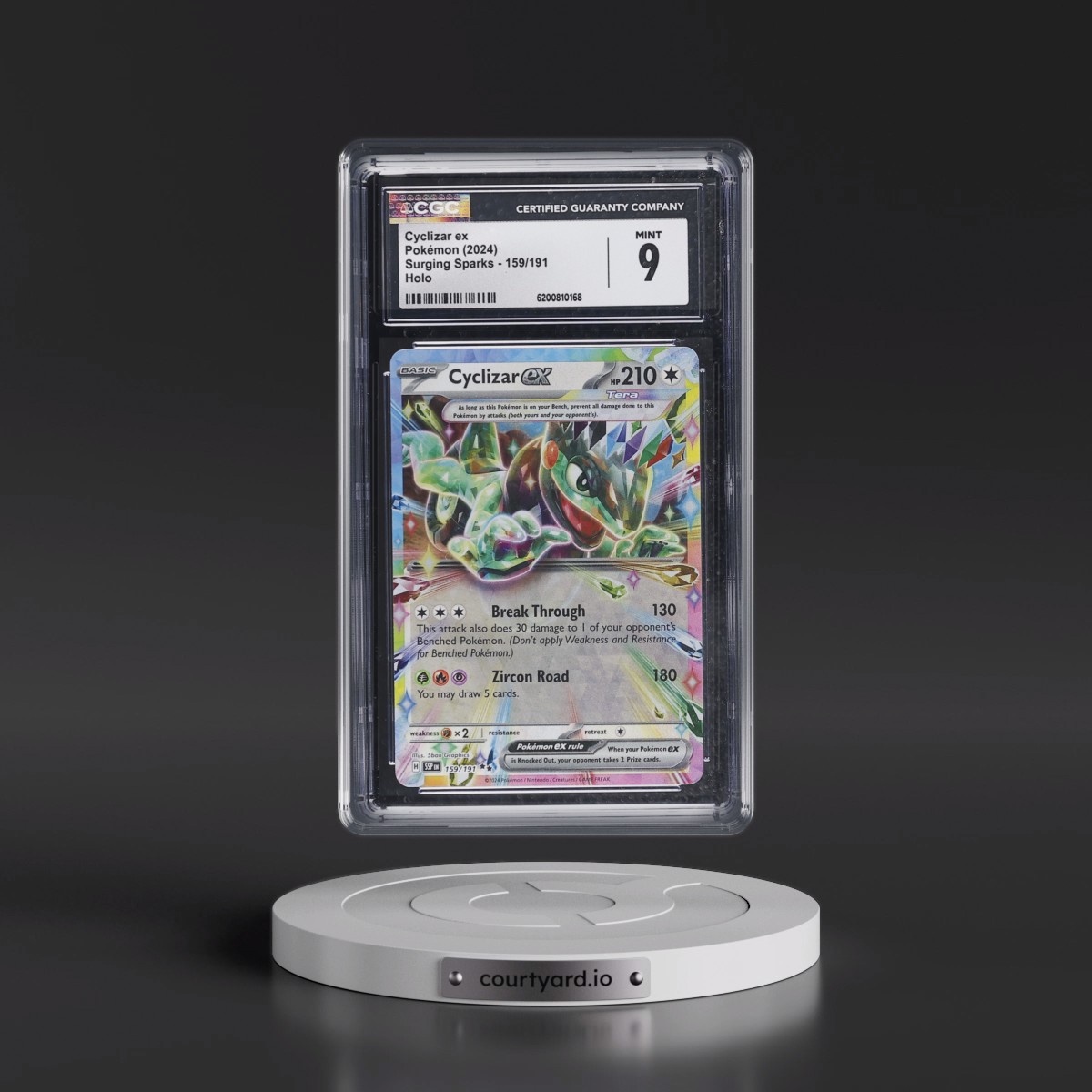 2024 Surging Sparks - SSP EN #159/191 Cyclizar ex - Holo (CGC 9 MINT)