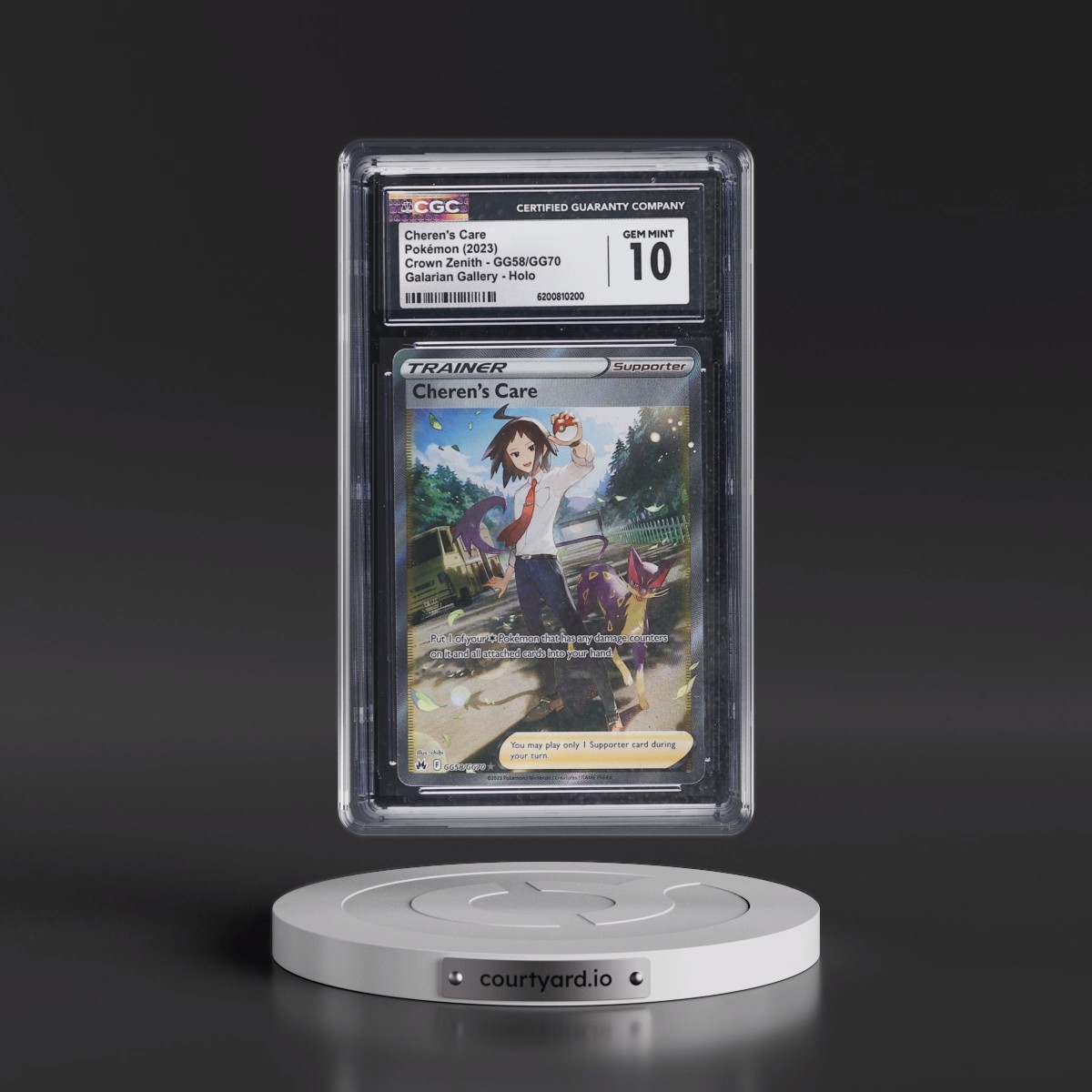 2023 Crown Zenith #GG58/GG70 Cheren's Care - Galarian Gallery Holo (CGC 10 GEM MINT)