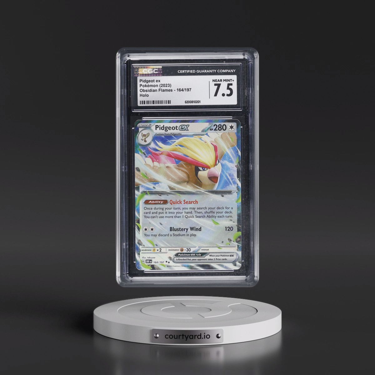 2023 Obsidian Flames - OBF EN #164/197 Pidgeot ex - Holo (CGC 7.5 NM+)