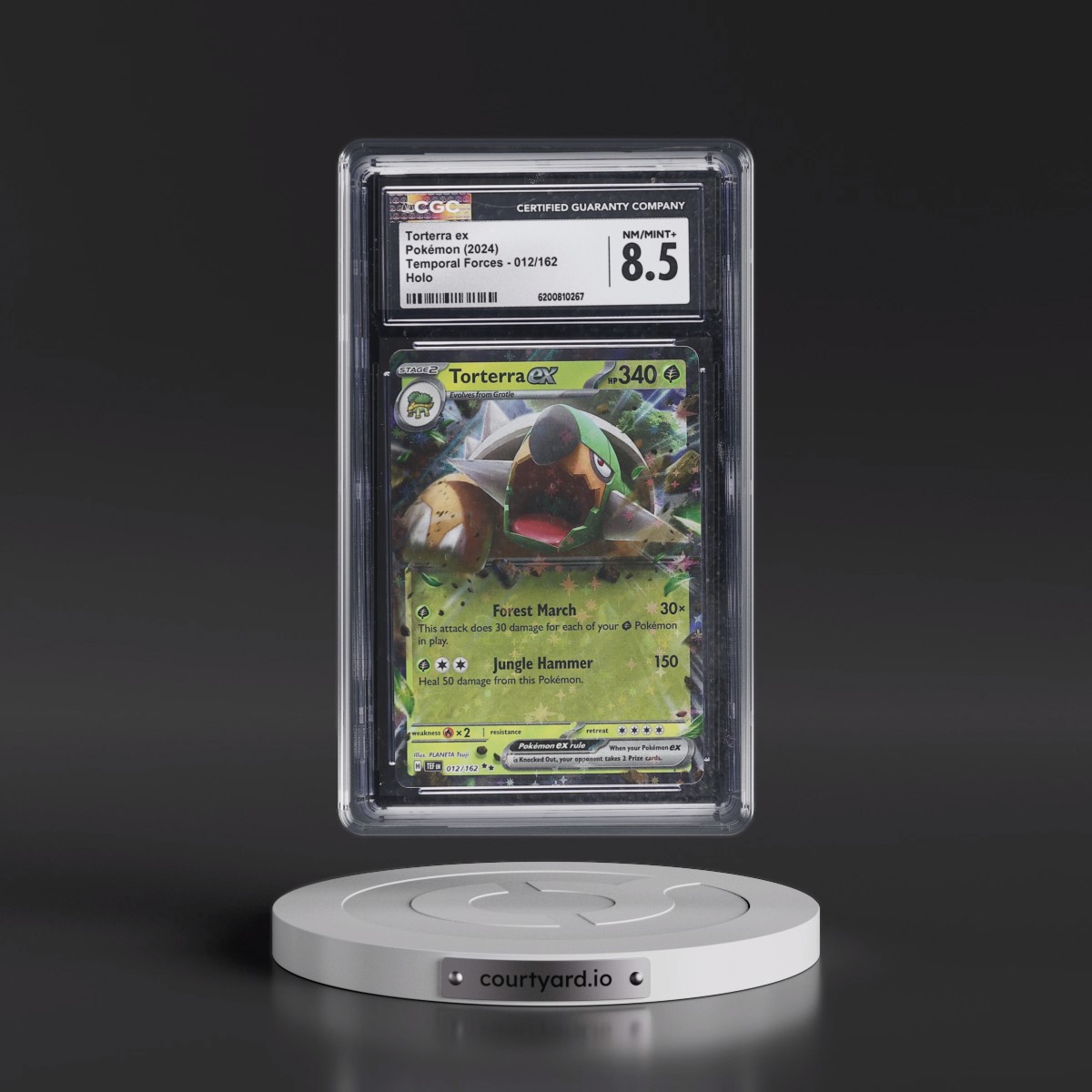 2023 Temporal Forces - TEF EN #012/162 Torterra ex - Holo (CGC 8.5 NM-MT+)