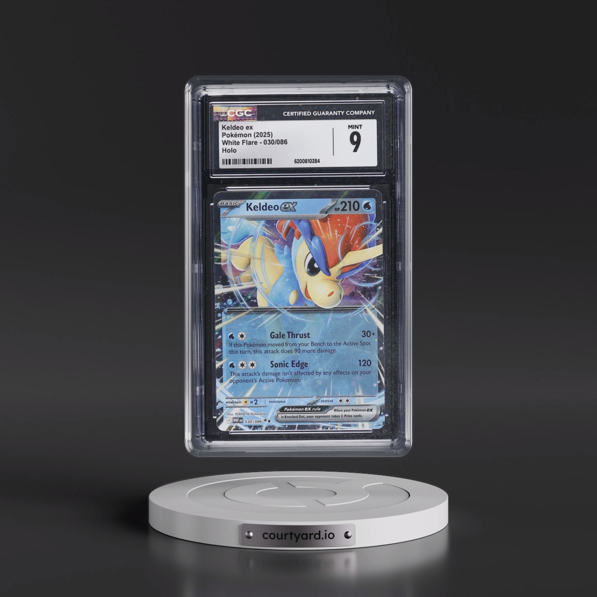 2025 White Flare - WHT EN #030/086 Keldeo ex - Holo (CGC 9 MINT)