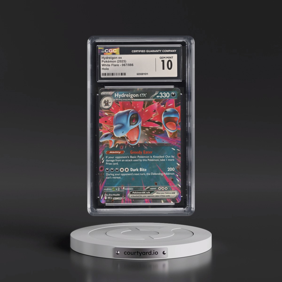 2025 White Flare - WHT EN #067/086 Hydreigon ex - Holo (CGC 10 GEM MINT)