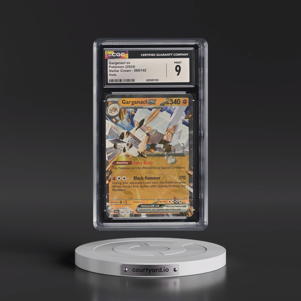 2024 Stellar Crown - SCR EN #089/142 Garganacl ex - Holo (CGC 9 MINT)
