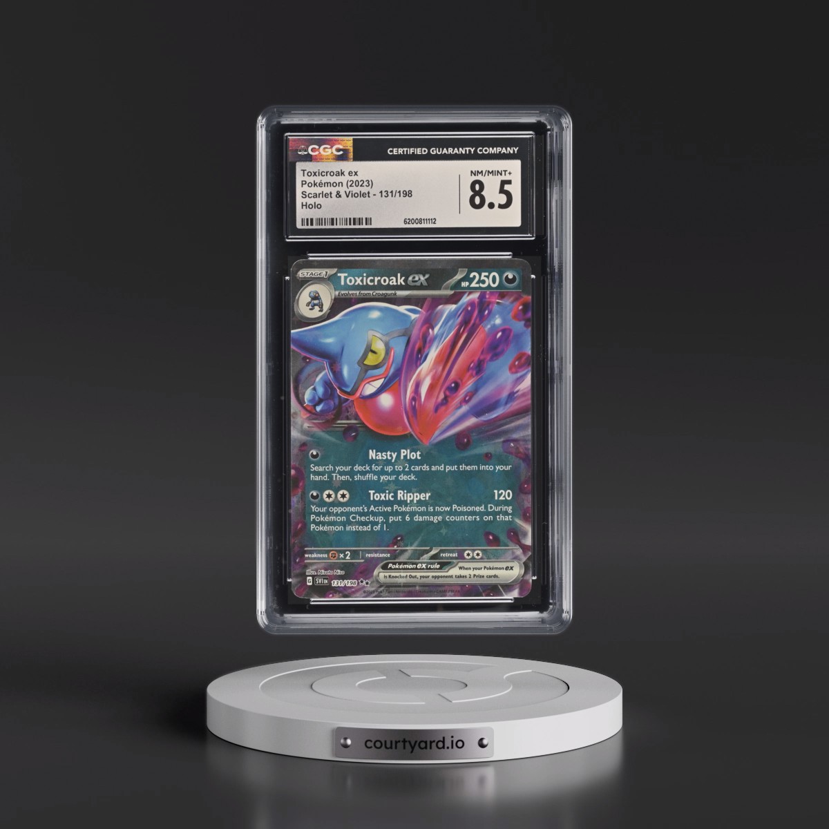2023 Scarlet & Violet #131/198 Toxicroak ex - Holo (CGC 8.5 NM-MT+)