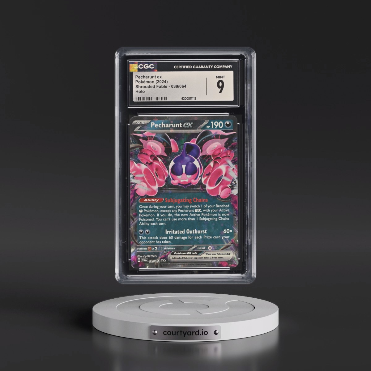 2023 Shrouded Fable - SFA EN #039/064 Pecharunt ex - Holo (CGC 9 MINT)