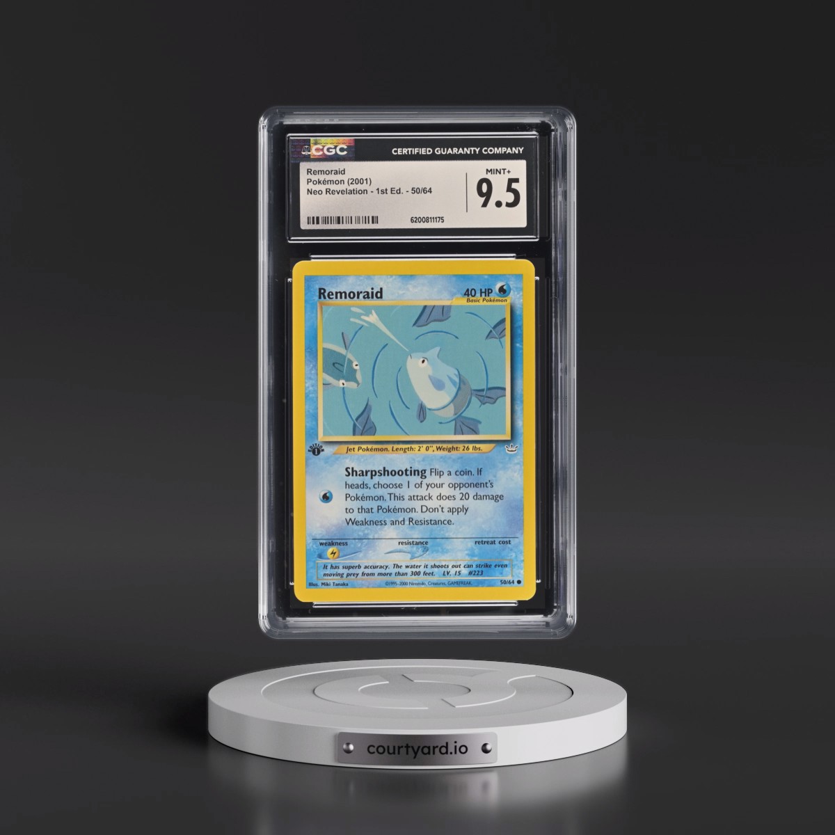 2001 Neo Revelation #50/64 Remoraid - 1st Edition (CGC 9.5 MINT+)