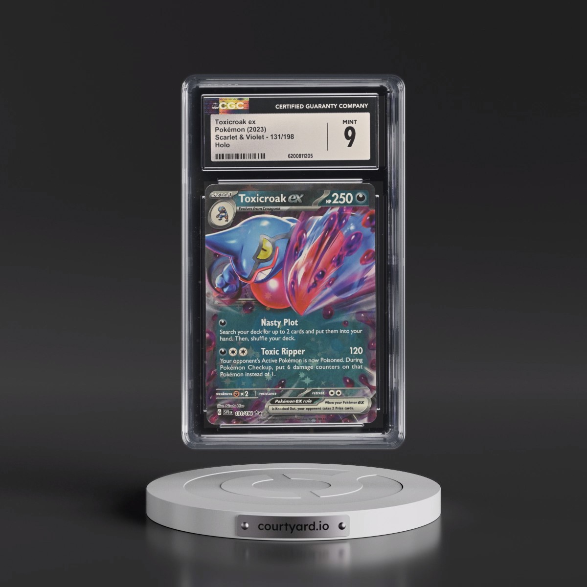 2023 Scarlet & Violet #131/198 Toxicroak ex - Holo (CGC 9 MINT)