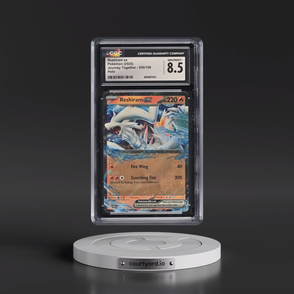 2024 Journey Together - JTG EN Reshiram ex - Holo #030/159 CGC 8.5