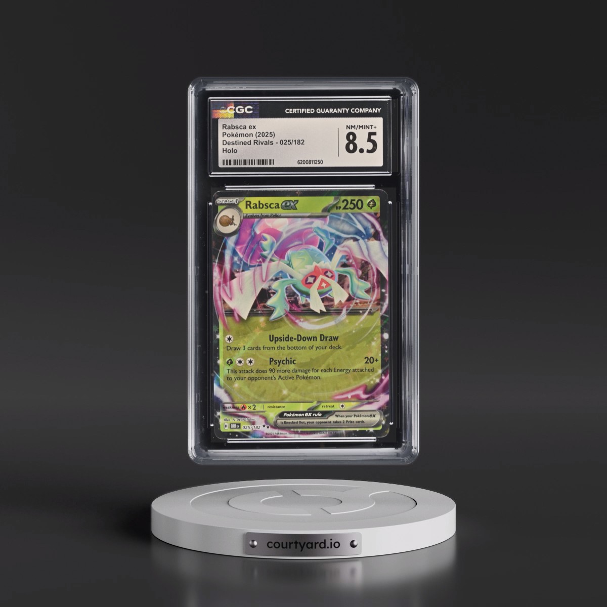 2025 Destined Rivals - DRI EN #025/182 Rabsca ex - Holo (CGC 8.5 NM-MT+)