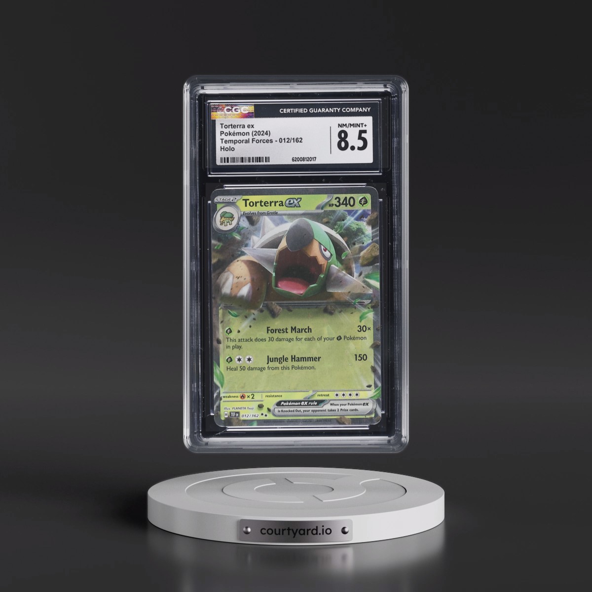 2023 Temporal Forces - TEF EN #012/162 Torterra ex - Holo (CGC 8.5 NM-MT+)